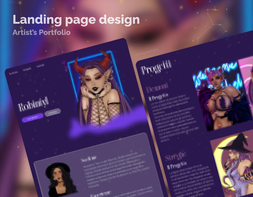 landing page portfolio artista e illustratrice