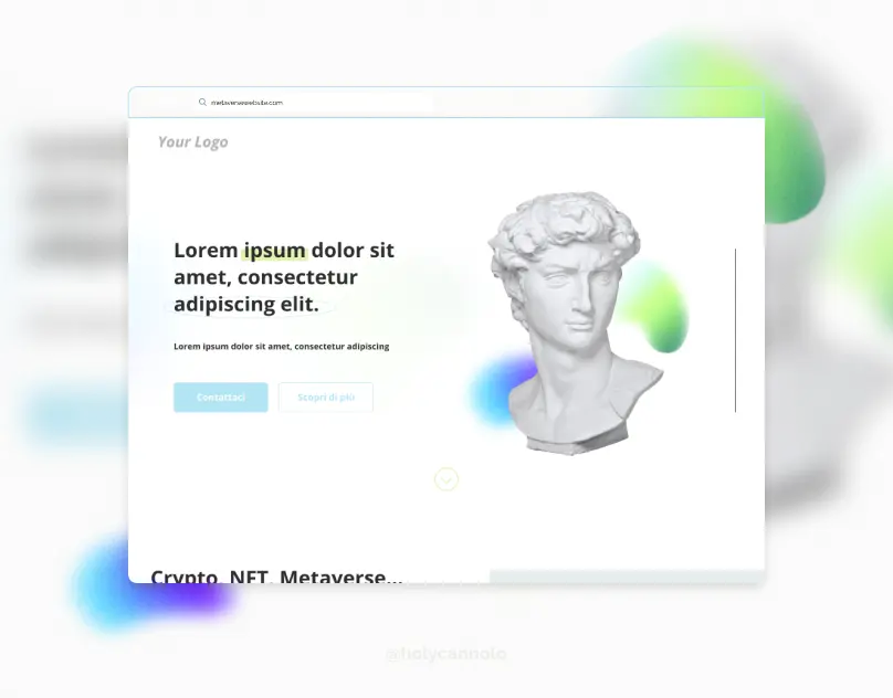 landing page servizi nft e metaverso